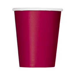 14 BURGUNDY 9OZ. CUPS