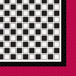 24 RED/BLCK CHECK BEV NAP(PZ)