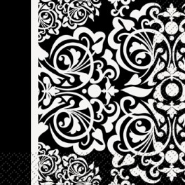 24 B/W DAMASK BEV NAP(PZ)