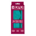 24 ASST CTLRY -CRBBN TEAL (PZ)