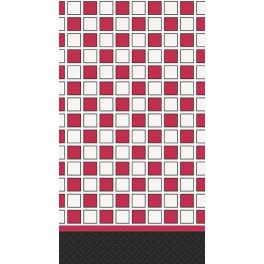 24 RED/BLCK CHCK GUEST NAP(PZ)