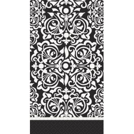 24 B/W DAMASK GUEST NAP(PZ)