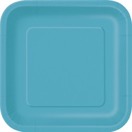 12 CRBBN TEAL 7" SQR PLT (PZ)