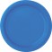 12 7" PLASTIC PLATES-ROYAL BLU