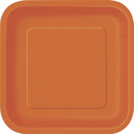 12 PMPKN ORANGE 7" SQR PLT(PZ)
