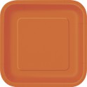 8 PMPKN ORNGE 9'' SQR PLT (PZ)