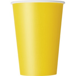 10 SUNFLOWER YELLOW 12 OZ CUPS
