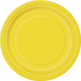 16 SUNFLOWER YELLOW 9" PLATES