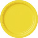 20 SUNFLOWER YELLOW 7'' PLATES