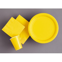 20 SUNFLOWER YELLOW 9'' PLATES