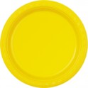 12 7" PLASTIC PLATES-YELLOW