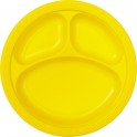 6 10" CMPRTMNT PLSTC PLTS-YEL