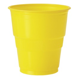 12 9 OZ PLASTIC CUPS-YELLOW
