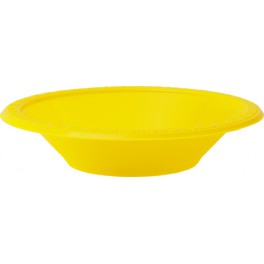 8 PLASTIC BOWLS-YELLOW