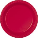 12 7" PLASTIC PLATES-RUBY RED