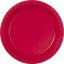 12 7" PLASTIC PLATES-RUBY RED