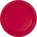 8 9" PLASTIC PLATES-RUBY RED