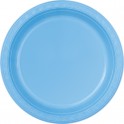 6 10" PLASTIC PLATES-BABY BLUE