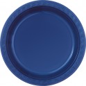 6 10" PLASTIC PLATES-NAVY BLUE