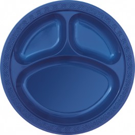 6 10" CMPRTMNT PLATES-NVY BLUE