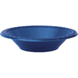 8 PLASTIC BOWLS-NAVY BLUE