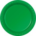 12 7" PLSTC PLATES-EMERALD GRN