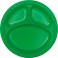 6 10" COMPARTMNT PLATES-EM GRN