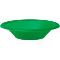 8 PLASTIC BOWLS-EMERALD GREEN