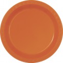 8 9" PLASTIC PLATES-ORANGE