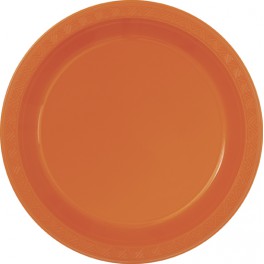 8 9" PLASTIC PLATES-ORANGE