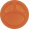 6 10" COMPARTMNT PLATES-ORANGE