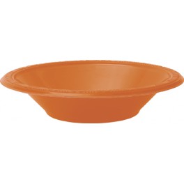 8 PLASTIC BOWLS-ORANGE