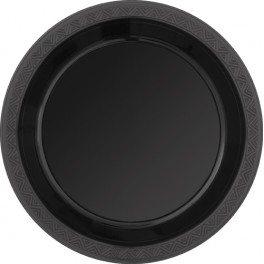 8 9" PLASTIC PLATES-BLACK