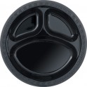 6 10" CMPRTMNT PLSTC PLTES-BLK