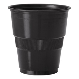 12 9 OZ PLASTIC CUPS-BLACK