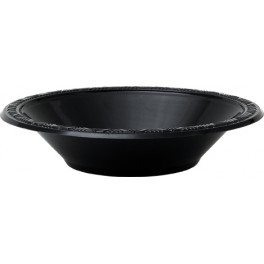 8 PLASTIC BOWLS-BLACK