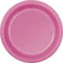 12 7" PLASTIC PLATES-HOT PINK