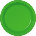 6 10" PLASTC PLATES-LIME GREEN