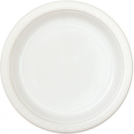8 9" PLASTIC PLATES-WHITE
