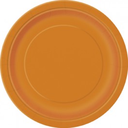 20 PUMPKIN ORANGE 9'' PLATES