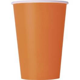10 PUMPKIN ORANGE 12 OZ CUPS