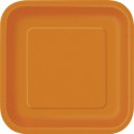 14 PMPKN ORANGE 9" SQUARE PLTS