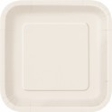 16 IVORY 7" SQUARE PLATES