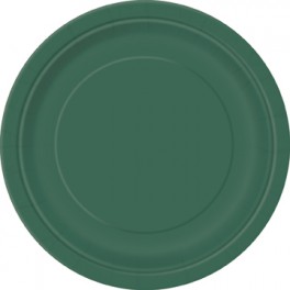 20 FOREST GREEN 7'' PLATES