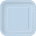 16 BABY BLUE 7" SQUARE PLATES
