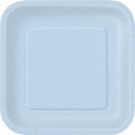 14 BABY BLUE 9" SQUARE PLATES