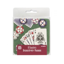8 POKER HAND COASTER PZ