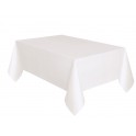 WHITE TABLECOVER PLASTIC (PZ)