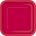 8 RUBY RED 9" SQUARE PLT (PZ)