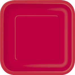 8 RUBY RED 9" SQUARE PLT (PZ)
